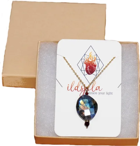 Miniatura 18 de I AM SERIES - Collar de piedras preciosas genuinas y metal semiprecioso 7 chakras