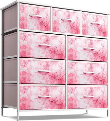 Miniatura 16 de Sorbus Cómoda con 8 cajones – Cómoda de almacenamiento de muebles para niños, adolescentes, dormitorio, guardería, sala de juegos, ropa, juguetes