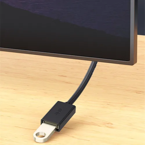 Miniatura 9 de ALINNA - Paquete de 5 cables de extensión USB 3.0 negros tipo A, macho a hembra, para tableta, teclado USB, mouse, unidad flash, disco duro