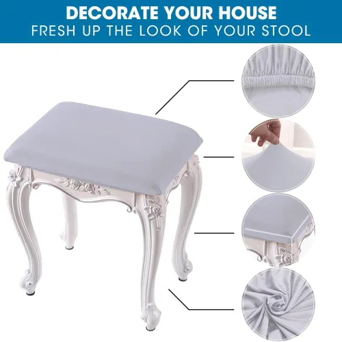Miniatura 3 de Fundas de taburete rectangulares, fundas elásticas para taburetes de bar rectangulares, fundas elásticas para asiento de silla, fundas de asiento