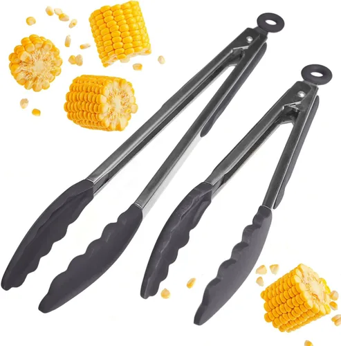 Miniatura 22 de Starpack 'Get a Grip' Pinzas de cocina de silicona para cocinar (2 piezas) – Pinzas para barbacoa resistentes al calor hasta 600 °F – Utensilios