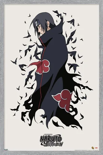 Miniatura 9 de Trends International Naruto Shippuden - Póster de pared de Itachi, 14.725 x 22.375 pulgadas, versión enmarcada de madera de granero