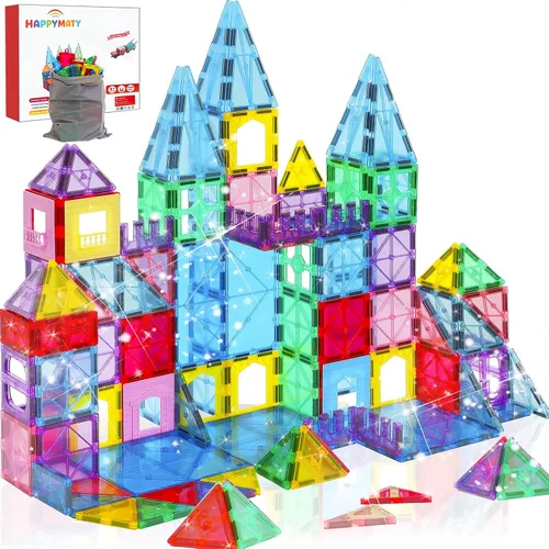 Miniatura 14 de Azulejos magnéticos antibacterianos, 32 unidades, juguete STEM para niños mayores de 3 años Bacteria resistant, Safer play, EPA-registered, Fits