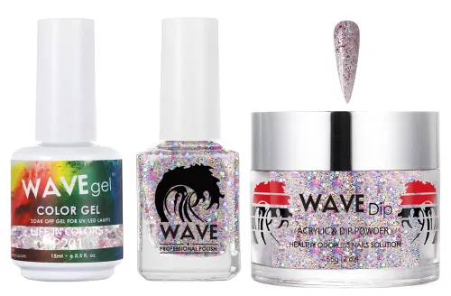 Miniatura 34 de WAVEGEL - Juego de gel de remojo, laca de uñas y polvo acrílico a juego - Colección Simplicity - #P109 Blizzard