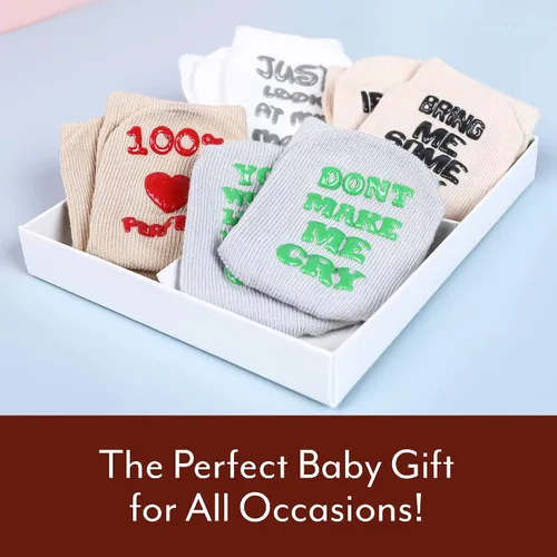 Miniatura 6 de Mommachi - Juego de calcetines para bebé, regalos de baby shower neutros y artículos esenciales para recién nacidos, Negro