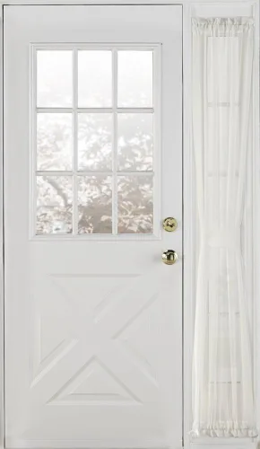 Miniatura 64 de Stylemaster Elegance Cenefa recta de gasa transparente, 60 x 14 pulgadas, color dorado
