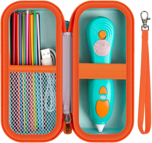 Miniatura 12 de GWCASE Funda compatible con 3Doodler Start+ Essentials Juego de bolígrafos 3D para niños, organizador de almacenamiento de bolígrafos 3D, soporte