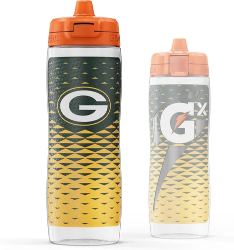 Miniatura 20 de Gatorade Gx NFL - Botellas antideslizantes para apretar, 30 onzas líquidas, sistema de hidratación Gx