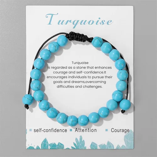 Miniatura 39 de Pulsera de cristal curativo para mujer de 0.315 in, pulsera de cuentas de cristal natural ajustable hecha a mano, joyería curativa, regalo