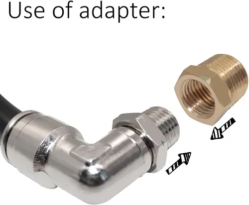 Miniatura 6 de Beduan Kit de ensamblaje de drenaje de tanque extendido con empuje de codo NPT de 1/4 "para conectar el accesorio Tubo de nailon de 20 pulgadas