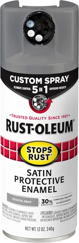 Miniatura 116 de Rust-Oleum 376855 - Pintura en aerosol antióxido personalizada 5 en 1, 12 onzas, color negro mate, (paquete de 1)