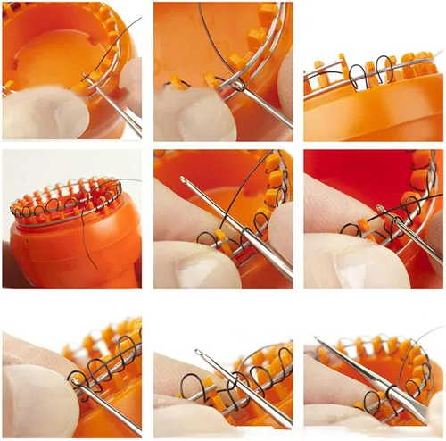 Miniatura 6 de Herramienta de tejer con ganchillo, tejido de ganchillo, tejer de alambre naranja, tejer, tejer, ganchillo, alambre de ganchillo, con aguja