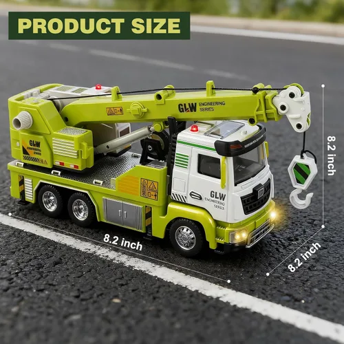 Miniatura 6 de Juguete de camión volquete para niños, modelo de simulación 1:40, juguetes educativos de construcción con luces y sonidos realistas, regalos