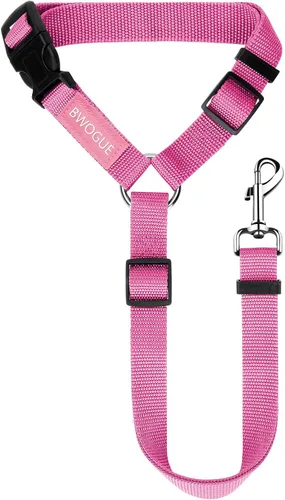 Miniatura 25 de BWOGUE Arnés de cinturón de seguridad para mascotas, cinturón de seguridad ajustable para reposacabezas de coche, arnés de cinturón de seguridad