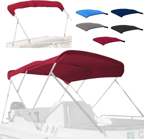 Miniatura 17 de Funda de repuesto para parte superior Bimini de 3 arcos, resistente a la decoloración y a las grietas, poliéster de grado marino 600D, impermeable
