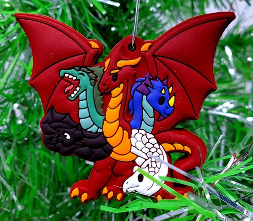 Miniatura 9 de Juego de 6 adornos navideños con temática de juego de rol de Dungeons and Dragons D&D (diseño inastillable)