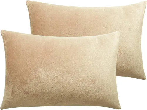Miniatura 104 de NTBAY - Fundas de almohada de terciopelo con cierre para niños pequeños, 2 unidades, acogedoras, de lujo, de franela y felpa, para viajes, 33 x 46