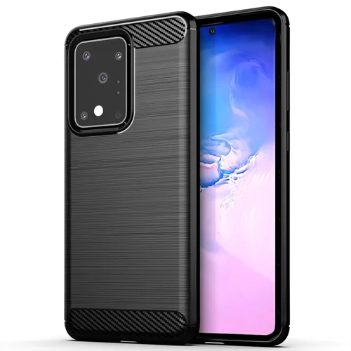 Miniatura 92 de Funda EUAGVQY para Samsung A70 Galaxy A70, Funda de Fibra de Carbono de TPU Blanda Antideslizante Duradera y Ligera, Funda Protectora para Samsung