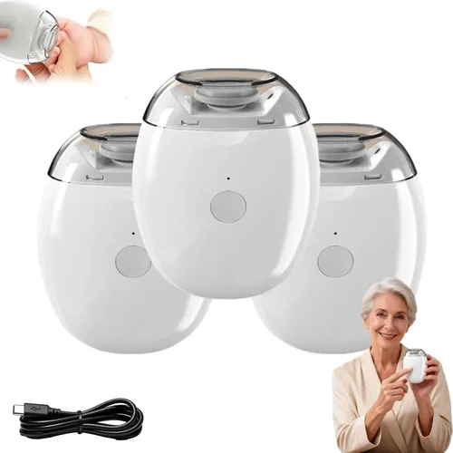 Miniatura 8 de Cortaúñas eléctrico automático, amoladora de uñas automática universal, molinillo de uñas, molinillo de uñas para uñas gruesas, con luz LED y 3