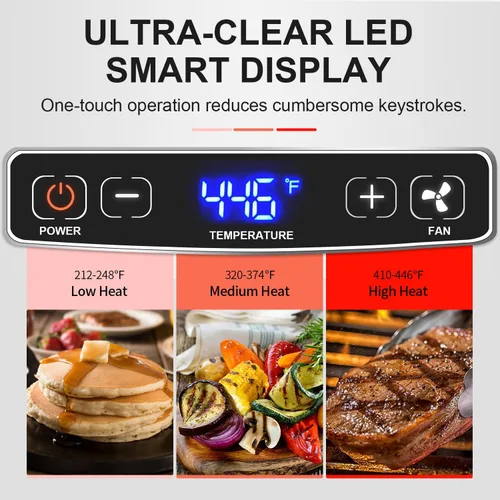 Miniatura 3 de CUSIMAX Parrilla sin humo, parrilla eléctrica para interiores, parrilla BBQ coreana de 1500W con parrilla extraíble antiadherente/placa de plancha