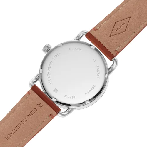Miniatura 7 de Fossil Copeland - Reloj de cuarzo de acero inoxidable con correa de piel para hombre