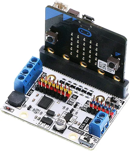 Miniatura 3 de EF ELECFREAKS Microbit Motor:bit 3v/5v Placa de expansión Mini Micro:bit Breakout Board Soporte 2 DC Motor Extend 14-Channel IO Puertos IO Zumbador