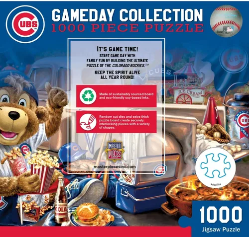 Miniatura 3 de MasterPieces Rompecabezas de 1000 piezas para adultos - MLB Chicago Cubs Gameday - 48.9 cm x 67.9 cm