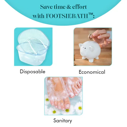 Miniatura 6 de Footsie - Revestimientos de baño desechables originales para pedicura, 100
