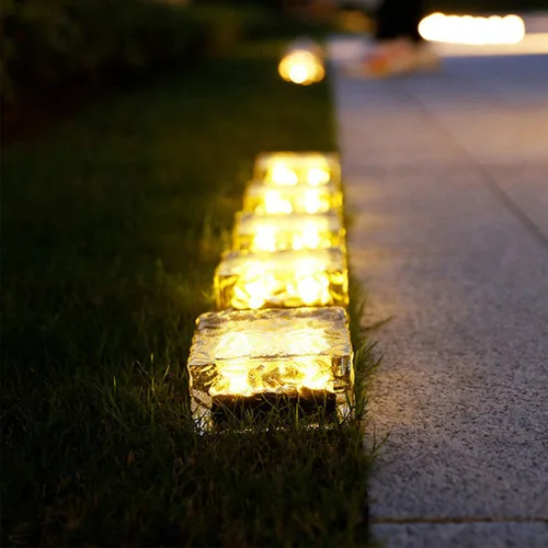 Miniatura 3 de Luz solar en forma de cubo de hielo, 2.8 x 2.8 x 2 pulgadas, con forma de cubo de hielo, blanco cálido, luces decorativas para jardín