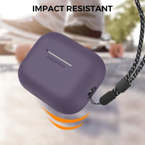 Miniatura 5 de AHASTYLE Funda protectora de silicona para AirPods Pro 2 [LED frontal visible] Compatible con AirPods Pro de 2ª generación (Púrpura)