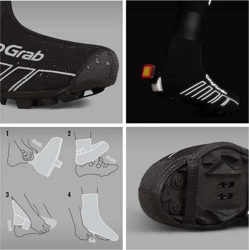 Miniatura 3 de Cubrezapatillas para bicicleta GripGrab RaceThermo X, impermeables para invierno, para ciclismo de grava, MTB, para clima frío, de neopreno
