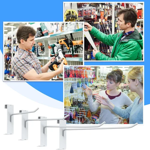 Miniatura 7 de 50 ganchos de rejilla para pared, ganchos de metal para colgar en la pared, accesorios de rejilla para pared de rejilla, accesorios de rejilla