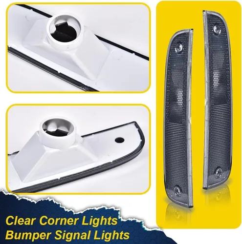 Miniatura 5 de G-PLUS Luces de esquina y luces de señal de parachoques compatibles con Jeep Cherokee XJ 1997-2001, 4 piezas