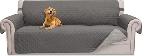 Miniatura 11 de HOMERILLA Funda de sofá reversible de 2 cojines para perros, resistente al agua, lavable, protector de muebles para mascotas, con correas elásticas