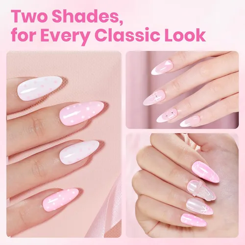 Miniatura 30 de Beetles - Kit de esmalte de uñas de gel rosa nude con lámpara de uñas LED UV, 6 piezas, kit de iniciación, gel base, capa superior, juego de esmalte
