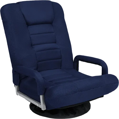 Miniatura 16 de Best Choice Products Silla Giratoria para Juegos de 360 Grados Silla de Piso Multiusos Mecedora para TV, Lectura, Jugar Videojuegos con Soporte
