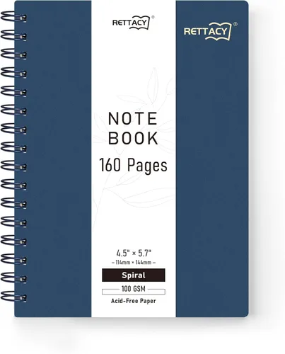 Miniatura 37 de RETTACY Cuaderno de bolsillo, 160 páginas forradas, tamaño mini A6 (4.5" × 5.7"), para trabajo, diario, escritura, papel grueso de 100 g/m²