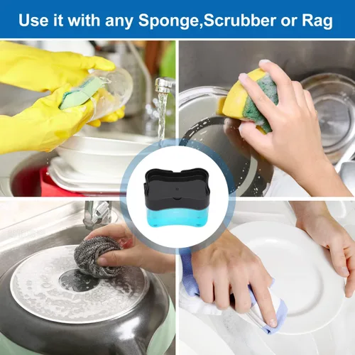 Miniatura 5 de Dispensador de jabón para platos de alta calidad, dispensador de jabón de cocina para encimera, dispensador de jabón para lavar platos de fregadero