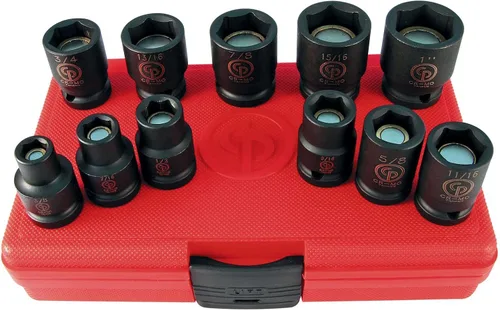 Miniatura 22 de Chicago Pneumatic SS814D - Unidad cuadrada de 1 pulgada, métrica profunda, 6 puntos, juego de llaves de impacto (4 piezas)