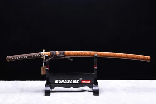 Miniatura 3 de MURASAME Katana Sword T10 - Maquinilla de afeitar de acero templado de 41 pulgadas, hoja afilada, espiga completa hecha a mano Dragón amarillo