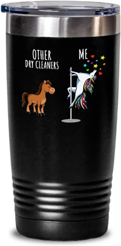 Unicorn Dry Cleaner Tumbler Other Me Funny Gift For Coworker Women Her Cute Office Birthday Present Magical Joke Quote Gag Insulated Cup With Lid