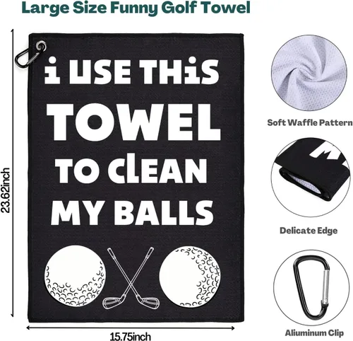 Miniatura 4 de Artpreti Divertida toalla de golf, toallas de golf impresas para bolsas de golf con clip, regalo de golf para hombres, marido, novio, papá, regalos