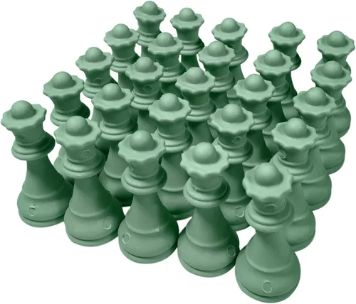 WE Games Borradores Blue Chess Queen – Premios del club de ajedrez y recuerdos de fiesta – Paquete de 25