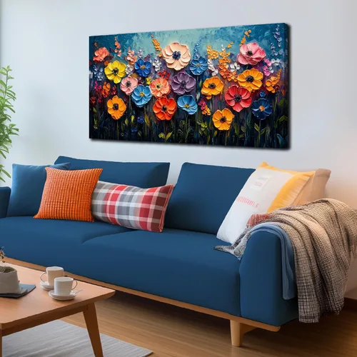 Lienzo decorativo de pared con estampado floral para dormitorio, mujeres, impresiones coloridas, decoración de pared para sala de estar, decoración
