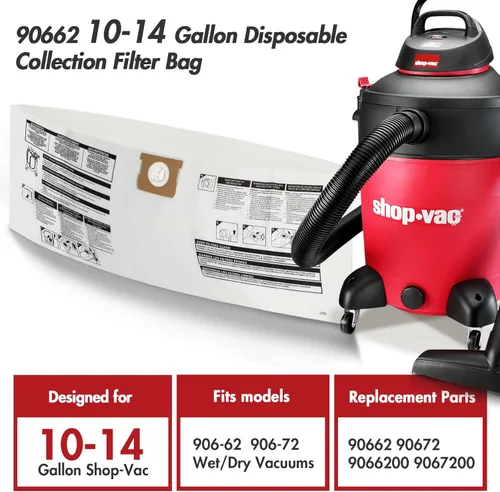 Miniatura 5 de Shop-Vac 90662 Bolsa de filtro desechable de 10-14 galones, paquete de 6