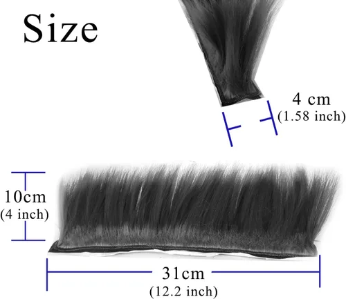 Miniatura 5 de Cresta estilo mohicano con adhesivo para casco de motocicleta, bicicleta, esquí, snowboard. Incluye peluca estilo mohicano para trajes de skinhead
