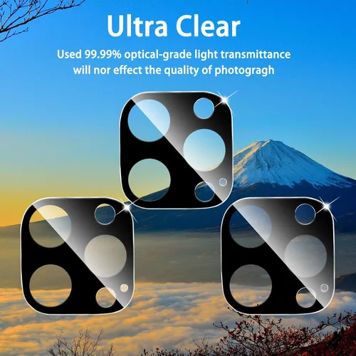 Miniatura 3 de Dengduoduo Paquete de 3 protectores de lente de cámara para iPhone 11 Pro de 5.8 pulgadas y iPhone 11 Pro Max de 6.5 pulgadas, vidrio templado