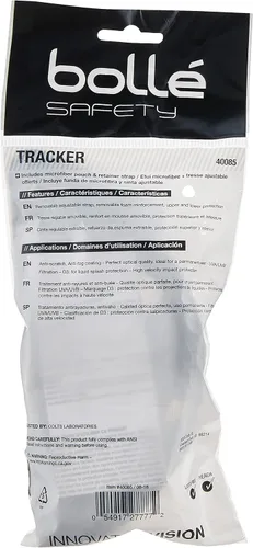 Miniatura 6 de Bollé Safety 253-TR-40085 - Lentes de seguridad con policarbonato negro/gris + marco completo TPE y lente transparente
