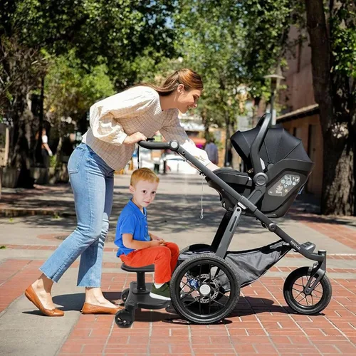 Miniatura 8 de Tabla universal para cochecito 2026 con asiento desmontable, conectores de cochecito 2 en 1 para la mayoría de cochecitos, soporta niños de hasta 55