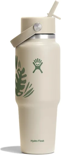 Miniatura 10 de Hydro Flask Botella de agua de viaje – Acero inoxidable aislado – Tapa ancha con pitillo, antiderrames, a prueba de fugas en 24 oz Trillium Pink